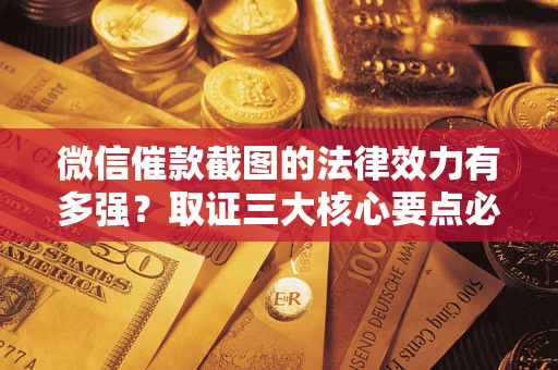 北京微信催款截图的法律效力有多强？取证三大核心要点必须知道！
