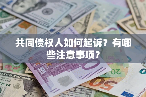 北京共同债权人如何起诉？有哪些注意事项？